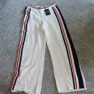 The Upside White and Red Sweatpants with Relaxed Fit